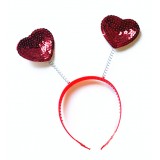 CTR1051-RED HEART ANTENNA HEADBAND
